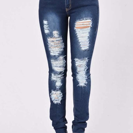 New style denim trousers with ripped jeans Fendax 0