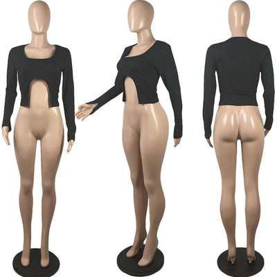 Fashion Black Sexy Hang Striped Top Fendax 0