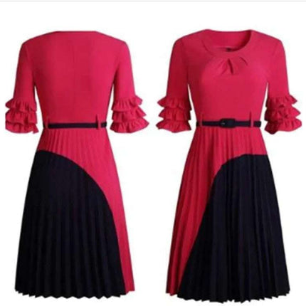 New Africa Dresses 2XL Color Stitching With Belt Fendax 0