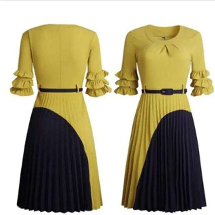 New Africa Dresses 2XL Color Stitching With Belt Fendax 0