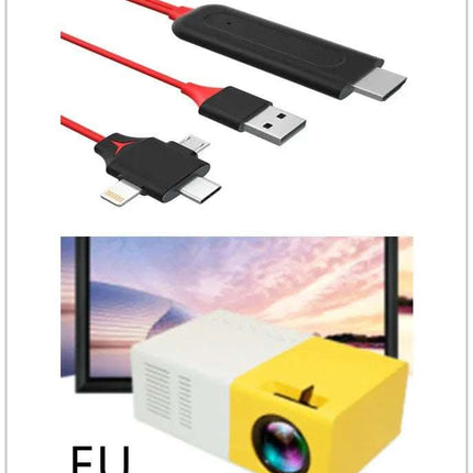 Portable Projector 3D Hd Led Home Theater Cinema HDMI-compatible Usb Audio Projector Yg300 Mini Projector Fendax 0