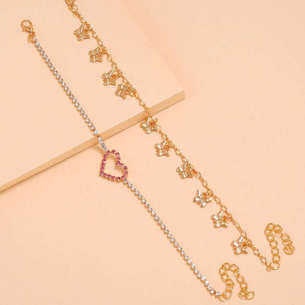 Heart Heart Peach Claw Chain Butterfly Tusk Feet Decorated Fendax 0