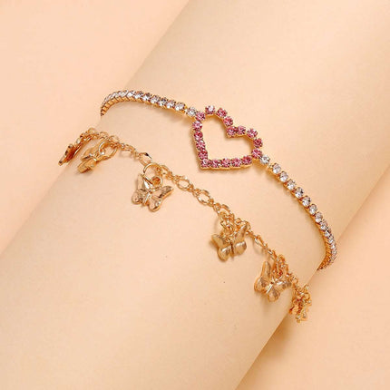 Heart Heart Peach Claw Chain Butterfly Tusk Feet Decorated Fendax 0