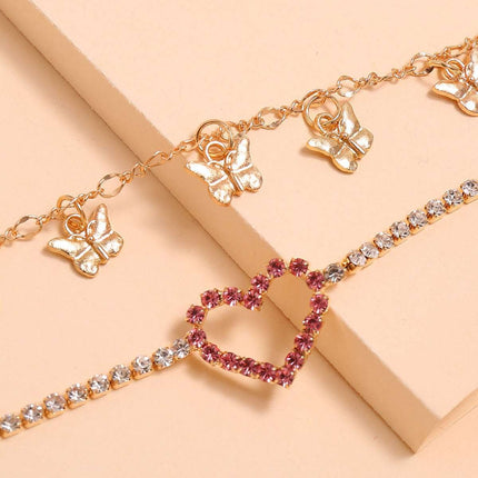 Heart Heart Peach Claw Chain Butterfly Tusk Feet Decorated Fendax 0