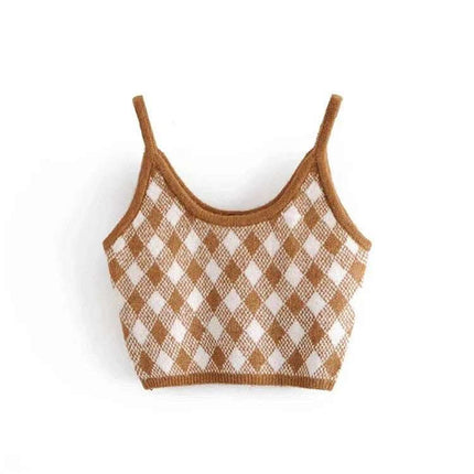Sexy Low Chest Knit Vest Bottoming Top