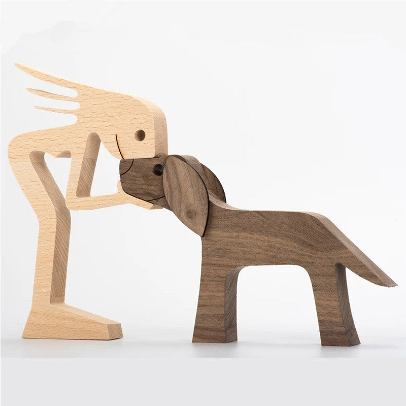 DIY Figurine Wood Dog Ornament