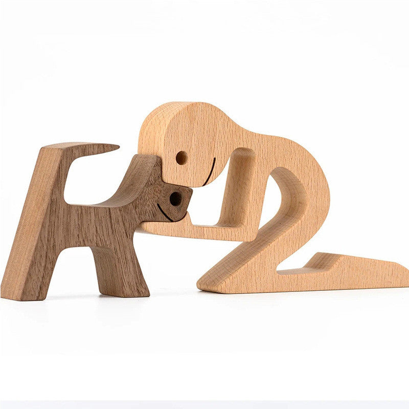 DIY Figurine Wood Dog Ornament