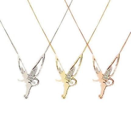 Diamond Angel Wings Necklace Charm Fashion Jewelry Fendax 0