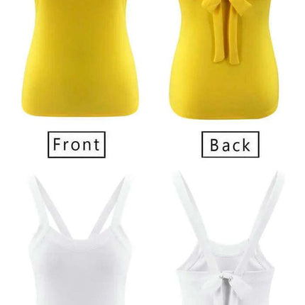 Sexy Halter Strap Slim Bow Small Vest Top Fendax 0