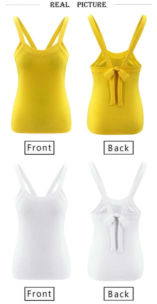 Sexy Halter Strap Slim Bow Small Vest Top Fendax 0