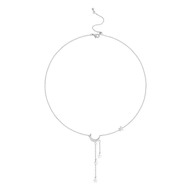 Temperament Simple Star And Moon Pendant Necklace Female Tide Niche Light Luxury Korean Personality Clavicle Chain Fendax 0