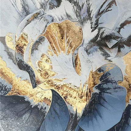 Modern Nordic Abstract Hand Painted Oil Painting Urban Architecture Gold Foil Light Luxury Entrance Decorative Painting Inkjet Drawing Core Fendax 0