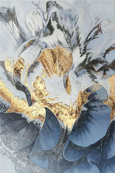 Modern Nordic Abstract Hand Painted Oil Painting Urban Architecture Gold Foil Light Luxury Entrance Decorative Painting Inkjet Drawing Core Fendax 0