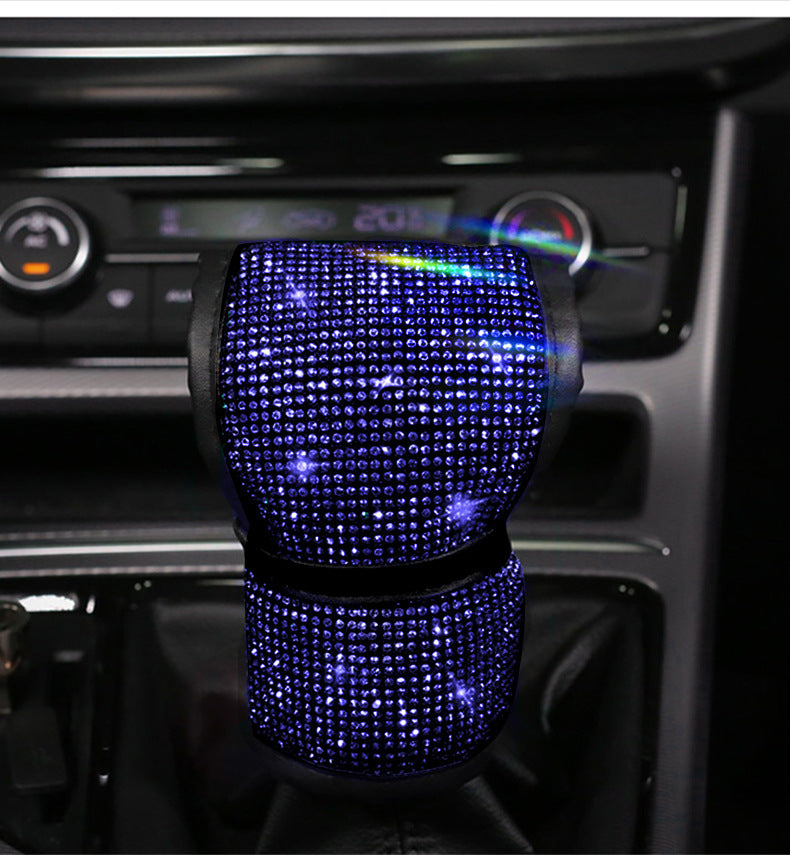 Car Gear Cover Blue Diamond