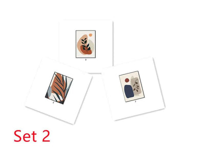 Modern Light Luxury Abstract Decorative Painting Plant Leaf Combination Hanging Painting Fendax 0