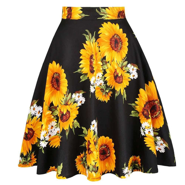Floral Skirt, Foreign Trade Women's Clothing, Pleated Skirt Fendax 0