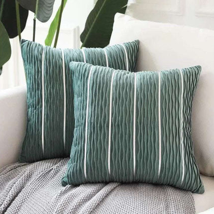 Simple Luxury Striped Velvet Pillow Cover Pillow Cushion Cover Pillow Case Covers for Sofa Flannel Velvet Sofa Cushion Cover Fendax 0