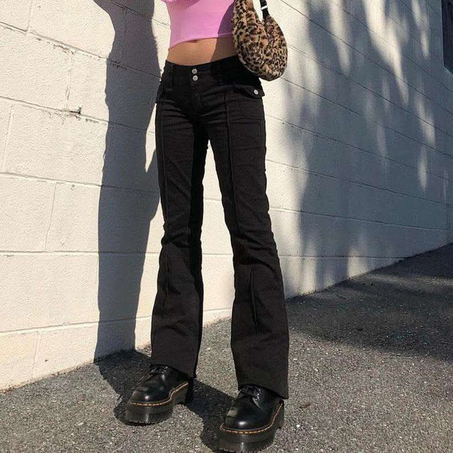 Side Pocket Retro Slim Pants Casual Pants Fendax 0