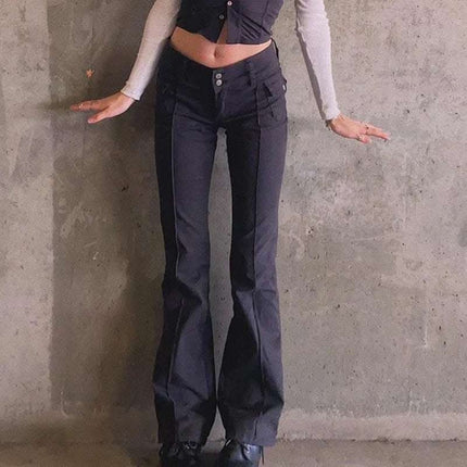 Side Pocket Retro Slim Pants Casual Pants Fendax 0