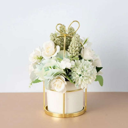 Small Potted Plants Ins Dried Flower Bouquet Simulation Flowers Fake Flowers Living Room Decoration Ornaments Tea Table Spring Festival Floral New Year Decorations Fendax 0