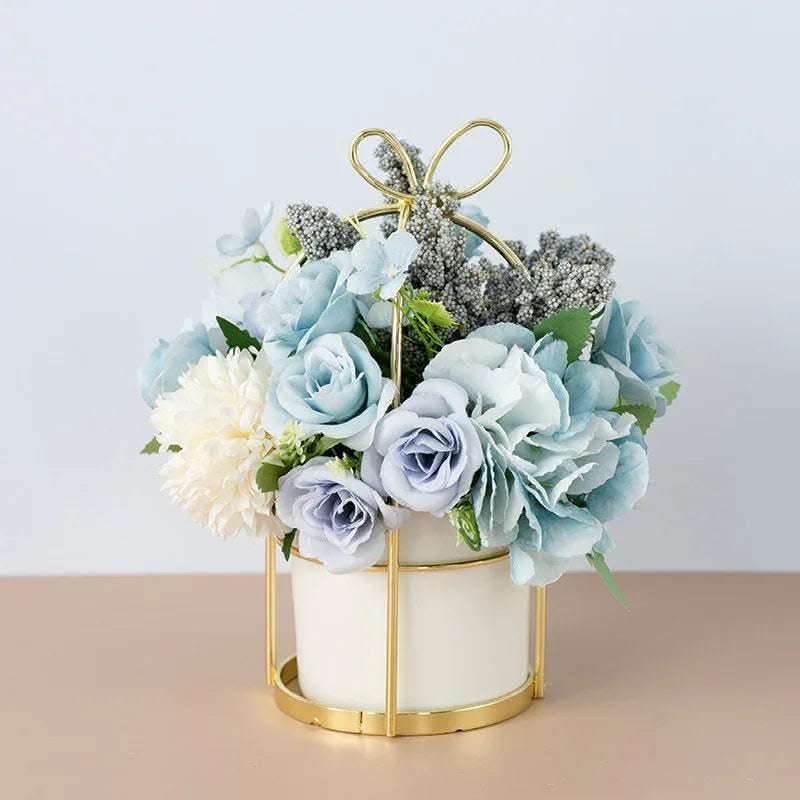 Small Potted Plants Ins Dried Flower Bouquet Simulation Flowers Fake Flowers Living Room Decoration Ornaments Tea Table Spring Festival Floral New Year Decorations Fendax 0