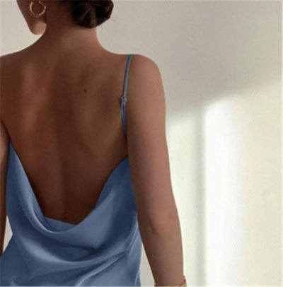 Fashion Sexy Halter Strap Satin Top Fendax 0