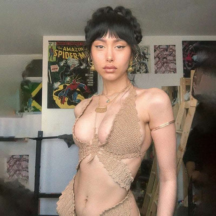 Sexy Wool Vest Top Sexy Neck Strap Vest Fendax 0