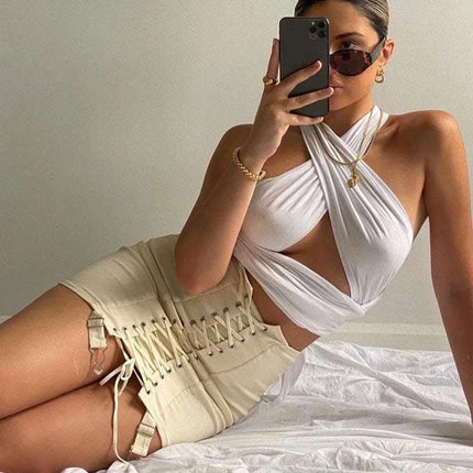 Sexy Cross Halter Tube Top Vest Women Trendy Fendax 0