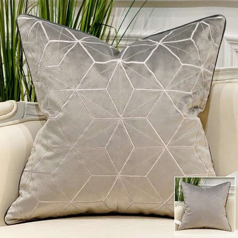 Embroidered Throw Pillow for Modern Light Luxury Sofa Fendax 0