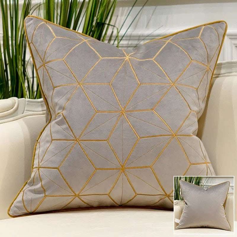 Embroidered Throw Pillow for Modern Light Luxury Sofa Fendax 0