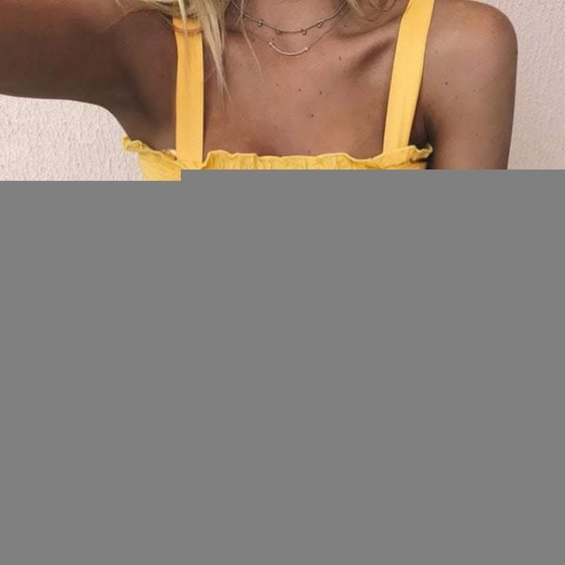 Bow Tie Strap Crop Tank Top Elastic Camis Fendax 0