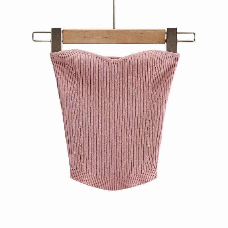 Summer Fashion Pullover Tube Top Sexy Slim Knit Sweater Top Fendax 0