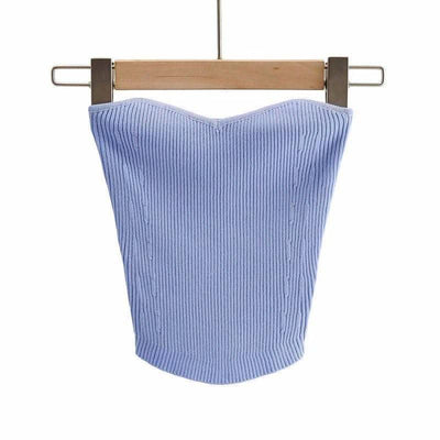 Summer Fashion Pullover Tube Top Sexy Slim Knit Sweater Top Fendax 0