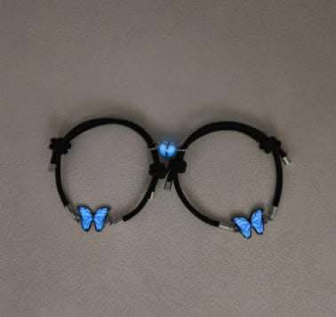 Fashion Blue Luminous Butterfly Necklace Bracelet Set For Glow In The Dark Women Clavicle Chain Choker Party Jewelry Set Gift Fendax 0