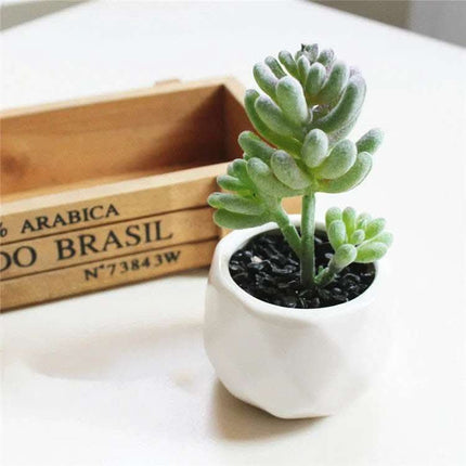 Artificial Succulent Bonsai Creative Ornaments for Home Table Garden Decoration Artificial Plants with Pot Fendax 0