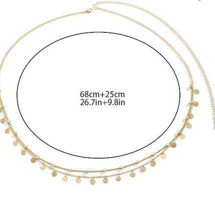 Metal Rhinestone Chain Navel Waist Chain Sexy Tassel Fendax 0