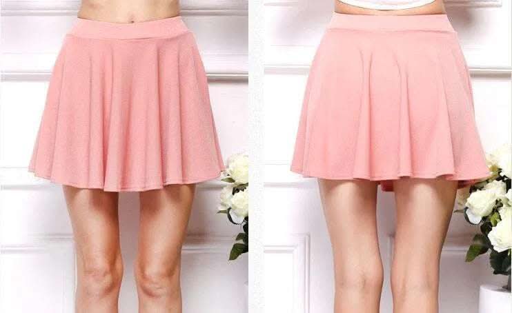 USA SIZE Large size women's high waist half skirt umbrella skirt pleated skirt sundress Fendax 0