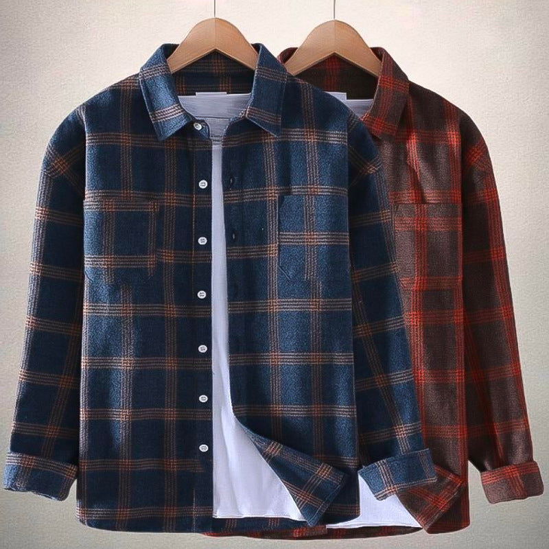 Casual Plaid Long Sleeve Shirt