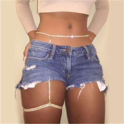 Nightclub Body Chain Ladies Diamond Waist Chain Leg Chain Fendax 0