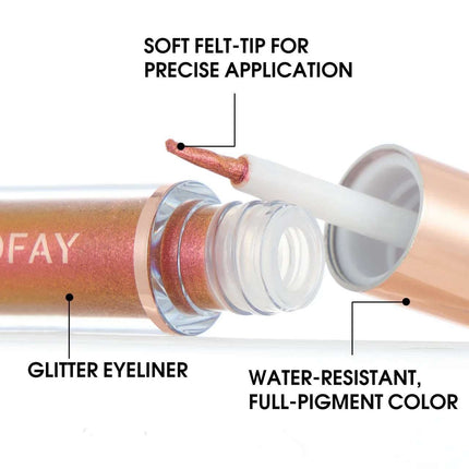 PHOFAY Liquid Glitter Eyeliner Set Fendax 4