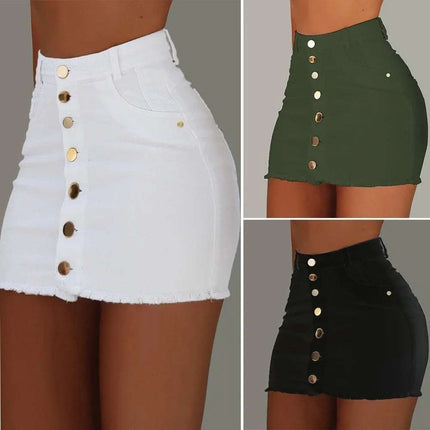 Pocket denim skirt