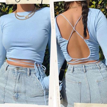 Clothing Sleeve Crop Top Casual Letter Shirt t-Shirts Fendax 0