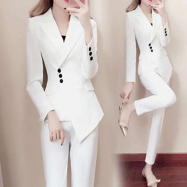 Women white Slim Pant Suits Fendax 0