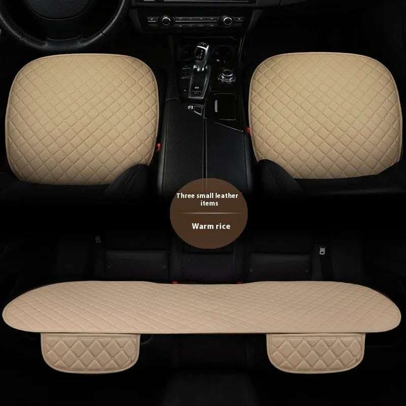 Car Seat Cushion Leather Single Non-slip Non-backrest Three-piece Set Car Mats Factory Delivery Fendax 0