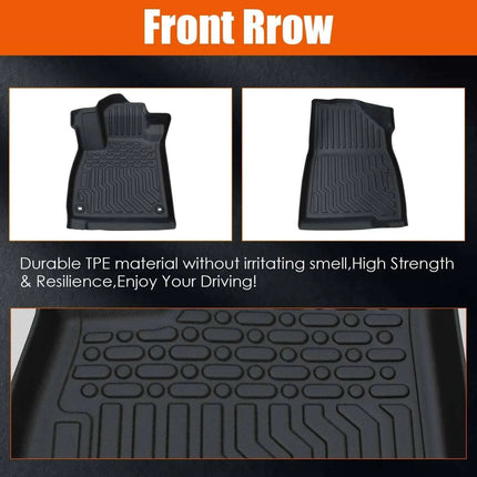 TPE Rubber Car Floor Mats All-Weather For 18-21 Accord Fendax 5