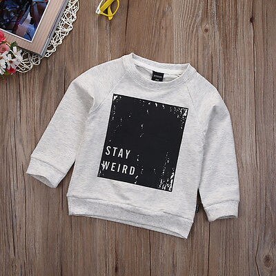 kids sports letter printed sweater