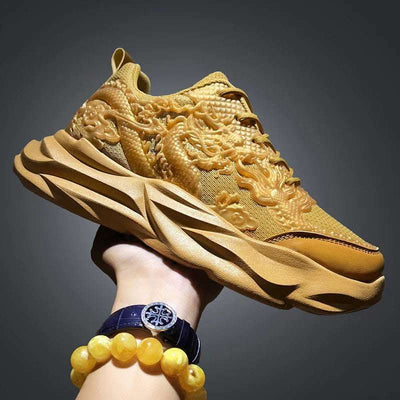 Chinese Loong Breathable Casual Fly Knit Sneakers Fendax 0