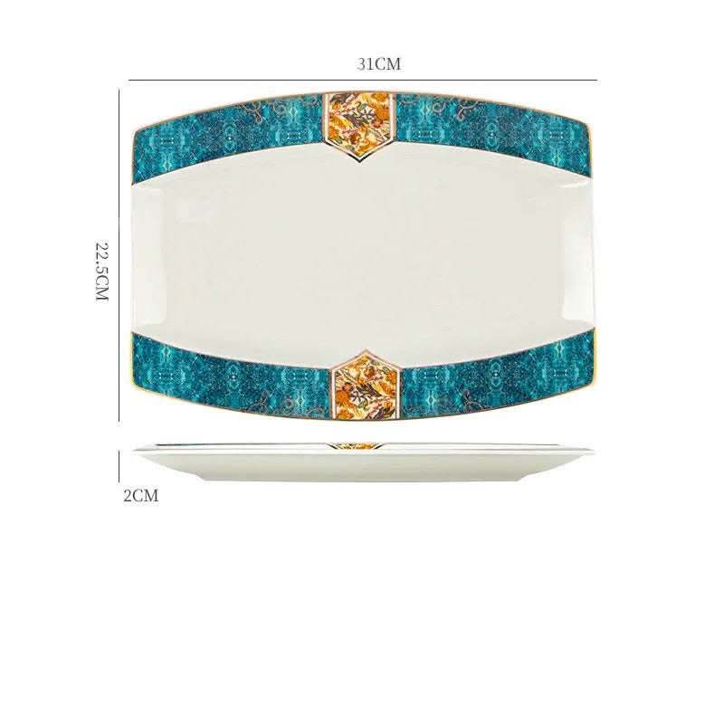 Dinner Plates Ceramic Steak Plate Web Porcelain Fendax 0