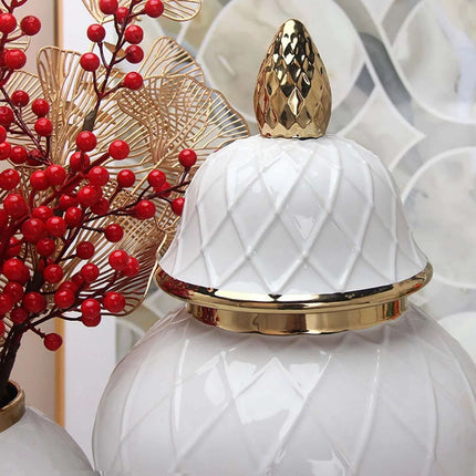 Light Luxury Ceramic Gold Vase Ornaments Fendax 0