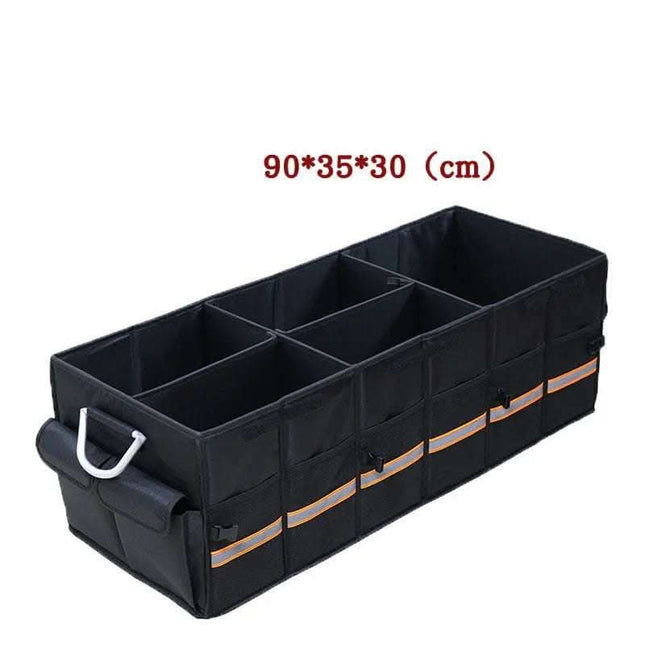 Car Trunk Organizer Foldable Cover Heavy Duty Collapsible Car Trunk Storage Box Car Cargo Trunk Bag With Lid For Sedan SUV Fendax 0